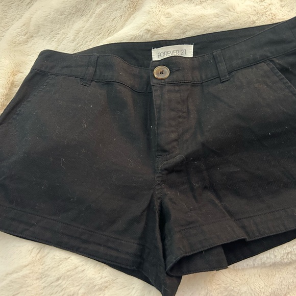 Forever 21 Pants - Forever 21 Black High-Rise Bermuda Shorts